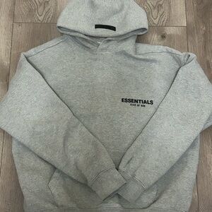 Essentials Light Gray Hoodie and Sweatpants set